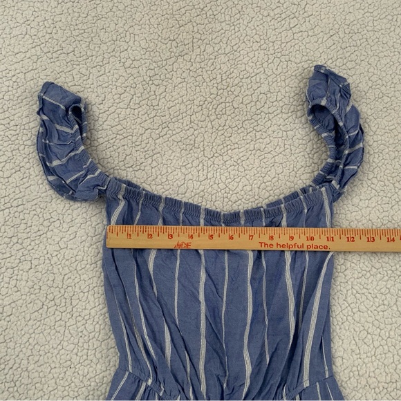 American Eagle Outfitters Dress Womens XS Blue White Stripe Pockets Summer - Picture 5 of 9